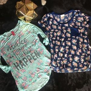 Flowered shirt bundle! 3/4 sleeve NEVER WORN!!
